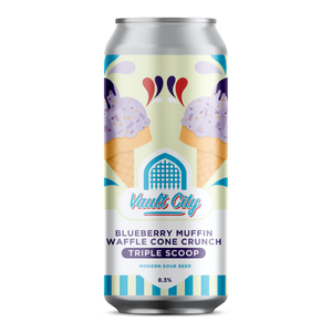 Vault City Brewing Blueberry Muffin Waffle Cone Crunch Triple Scoop - Beer Force